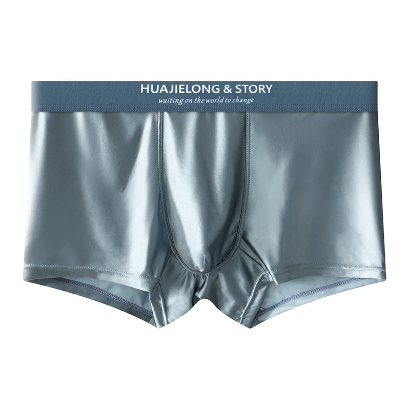 New solid color of ice silk men's underwear